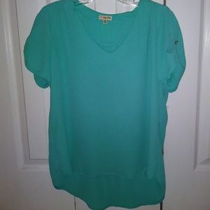 Plain Turquoise Blouse